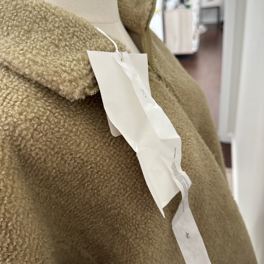 Tan Sherpa Pullover Quarter zip - Picture 3 of 5